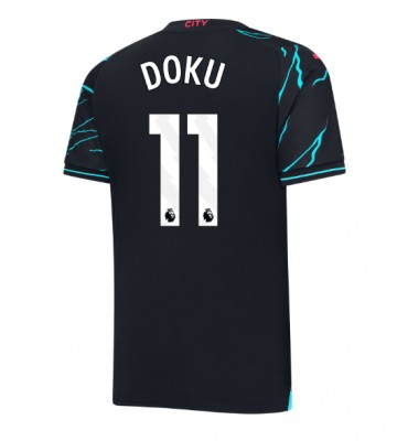 Manchester City Jeremy Doku #11 Koszulka Trzecich 2023-24 Krótki Rękaw